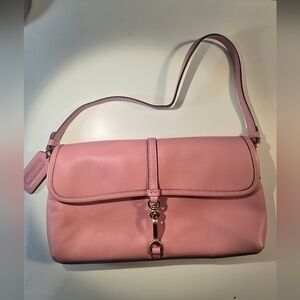 Coach Pink Leather Shoulder Bag